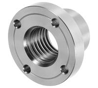 Zerodeko Mandrin à Plaque Frontale en Acier 2 Pouces Adaptateur 1-8tpi pour Projets de Menuiserie Bois, Force de Serrage Stable et Polyvalent