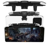 Zerodeko Manette de Jeu Mobile Noire à Déclencheur Rapide Accessoire de Manette de Jeu Bouton de Tir Continu Compatible Téléphones Portables pour Jeux Mobiles et Fps
