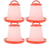 Zerodeko Mangeoire Automatique Distributeur Multi-Fonction en Plastique pour Poules 4 Pièces pour Aliments Secs et Humides, pour Élevage de Volailles