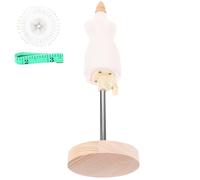Zerodeko Mannequin de Couture 1/4 Taille, Petit Mannequin pour Vêtements de Poupée, Support en Bois et Coton Extensible, Présentoir à Robes de Poupée Polyvalent pour Couleur Aléatoire