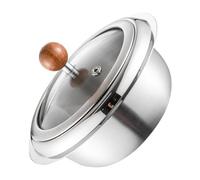 Zerodeko Marmite Coréenne en Acier Inoxydable avec Couvercle Compatible Plaques de Cuisson Universelles 15 L pour Bibimbap Ramen et Soupe Ustensile la Cuisine Inox Polyvalent pour