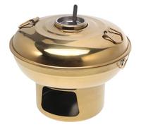 Zerodeko Marmite Portable en Acier Inoxydable 20 Cm, Pot à Double Poignée pour Fondue Chinoise, Résistant la Chaleur, Ustensile Cuisine de Camping Multifonction, pour Ragoûts et Barbecue