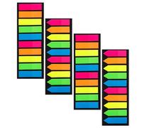 Zerodeko Marqueurs de Page Adhésifs Transparents en Pet, 4 Pièces 200 Feuilles, Faciles à Utiliser, Travail Études