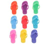 Zerodeko Marqueurs de Verres à Vin en Silicone 9pcs Forme Pantoufle Colorés, Légers et Réutilisables, Pratiques pour Maison et Diverses Fêtes
