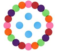 Zerodeko Marqueurs Ronds en Polyester pour Tapis D'éducation Préscolaire, 24 Pièces, 10 Cm, Faciles à Fixer, pour Séances de Formation et Motricité des Garçon et Filles