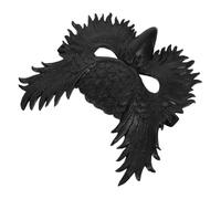 Zerodeko Masque Accessoire de Cosplay Unique et Mystérieux Respirant Ajustement Réglable en Pu de Hibou Noir pour Fête du Poisson D'avril et Clubs D'amusement