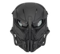 Zerodeko Masque de Cosplay Visage Complet Noir en Nylon, Ambiance Halloween | Protection Faciale Ajustable, Bande Élastique Flexible, Sections Respirantes, pour Événements Cosplay et Usage Extérieur