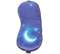 Zerodeko Masque de Sommeil en Soie Véritable Imprimée Motif Étoiles Masque Oculaire Compressif Thermothérapie Chaud/froid Léger pour Voyages et Relaxation