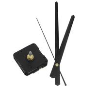 Zerodeko Mécanisme D'horloge Silencieux avec Aiguilles en Plastique Noir, Léger et Facile à Utiliser, pour Horloge Murale Quartz la Maison, Style Classique Simple