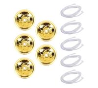 Zerodeko Mèche pour Lampe à Huile 5 Pièces Supports Flottants en Alliage 20 CM, Kit de Remplacement pour Lampes à Beurre et Usage Intérieur Shabbat