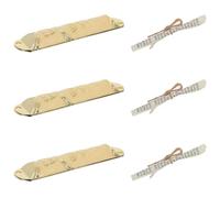 Zerodeko Mezouza Juive pour Porte, Lot de 3 Ensembles, Alliage de Zinc Doré | Parchemin, Trou Prépercé, Accès Simple et Nettoyage Facile, Entrée Résidentielle ou Synagogue