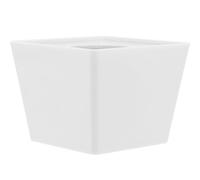 Zerodeko Microphone Trapézoïdal Blanc pour Interview Drapeau Logo Solide Accessoire de Station de Microphone Stable pour Conférences Réunions et Podcasts