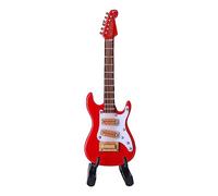 Zerodeko Mini Décor De Guitare Modèle De Mini-guitare Mini Modèle De Guitare Électrique Mini Ornement De Guitare En Bois Rouge