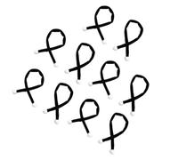 Zerodeko Mini Écharpes Noires Accessoire Classique 10 Pièces en Polyester pour Habiller Bouteilles pour Décoration de Bouteille de Vin pour DIY Halloween chez