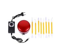 Zerodeko Mini en Électrique Poterie avec Plateau Machine Tournant à Ajustable Acier Inoxydable, Outil de Sculpture Inclus pour Enseignement et Divertissement