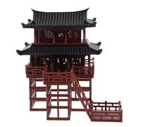 Zerodeko Mini Pagode Statue Miniature Gazebo de Jardin Japonais Aquarium Ornement Micro Paysage Mini Figurines Japonais Jardin Fées pour Bonsaï de Jardin Zen