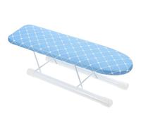 Zerodeko Mini Table à Repasser Pliante en Métal avec Nappe en Tissu, Planche Compacte pour Repassage des Manches, Compatible avec Défroisseur Vapeur et Couture