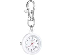 Zerodeko Montre de Poche Suspendue pour Infirmière en Acier Inoxydable Verre, Affichage de L'heure Précis et Effet Décoratif, Environnements de Travail Occupés