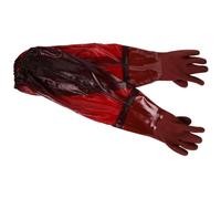 Zerodeko Moufles de Jardin Longs Imperméables en Caoutchouc Marron, Protection Anti-perforation, Longueur Étendue pour Nettoyage et Lessive