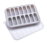 Zerodeko Moule à Glaçons Silicone avec Couvercle Bac à Glace Multifonction pour Glaces et Saucisses Résistant Four Micro-ondes Congélateur Facile à Nettoyer Usage Maison et Professionnel