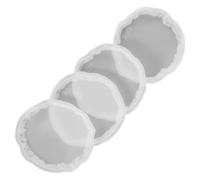 Zerodeko Moule en Silicone pour sous-Verres 4pcs, Résistant et Léger, Forme Simple, pour Maison et Bureau, pour Créer des Dessous de Verre en Résine Époxy