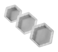 Zerodeko Moule en Silicone Surface Lisse 3 Pièces Blanc Hexagonal Conserve Les Bouquets de Mariage, Réduit la Déformation pour Artisanat Résine pour Espace de Travail Créatif