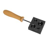 Zerodeko Moule Graphite Demi-sphère Ingot pour Soufflage Verre Moule Casting DIY Graphite et Bois Outil Précis pour Création Luminaires Artisanaux