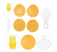 Zerodeko Moule Plastique Jaune pour Œufs Vapeur DIY Moule à Gelée et Pudding Ustensile de Cuisson Antiadhésif et pour Pâtisserie Maison