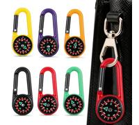 Zerodeko Mousqueton Boussole D’Escalade en Plastique, Portable et | Guide Directionnel, Se Fixe aux Clés, Paquet et Sangles, Accessoire de Camping, Randonnée