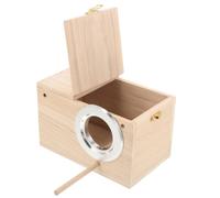 Zerodeko Nichoir en Bois Résistant aux Intempéries pour Perruches et Petits Perroquets Protège du Vent Prédateurs, Maison ou Lieu de Vie