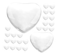 Zerodeko Nuancier Verre Transparent 30 Pièces Cœur Support Nail Art Perles Décoratives Outil Manucure Débutants Présentoir Vernis Ongles Multifonction Usage Professionnel et Maison
