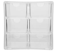 Zerodeko Organisateur de Bureau Transparent à Tiroirs Empilables Boîte de Rangement Cosmétique Multifonction pour Maquillage Bijoux et Papeterie Petit Modèle Pratique et Gain de Place