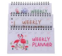 Zerodeko Organisateur de Planification Hebdomadaire pour Planifier et Enregistrer Efficacement 3 Pièces Cahier Agenda Mignon en Pp Écriture Fluide pour Étudiants