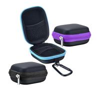 Zerodeko Organisateur de Voyage pour Huiles Essentielles 6 Flacons Roll-on 5 ML Pochette Rigide EVA Étui Portable Bleu Violet et Noir Paquet de Transport Sécurisé pour Flacons en
