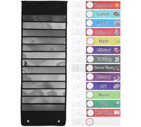 Zerodeko Organisateur Mural Suspendu Oxford Noir Pochette Calendrier Créative pour Emploi du Quotidien Semainier Scolaire et Agenda Étudiant Rangement Pratique pour Bureau et Chambre