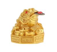 Zerodeko Ornement de Feng Shui Résine Dorée Statue Décorative Compacte pour Bureau Figurine de Chance Pratique et Élégante