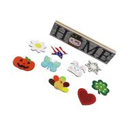 Zerodeko Ornements de Signe de Famille Maison pour Décor de la Porte d'entrée Faux Decoration Noel Decoration de Noel décoration Artisanale en Bois de Festival Ornement de fête