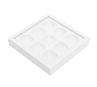 Zerodeko Palette de Maquillage Vide en Plastique Blanc 9 Compartiments pour Organiser et Mixer les Teintes Passionnés de Maquillage Lors de Fêtes