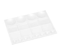 Zerodeko Palette de Peinture Plastique Rectangulaire Multi-Compartiments, Plateau à Pigments Léger et Facile à Nettoyer, Bac de Mélange pour Artistes, Adapté Peinture Aquarelle, Usage