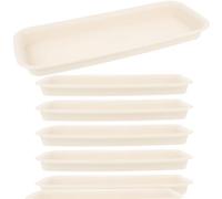 Zerodeko Palette Inférieure de Conteneur en PP Beige 6pcs pour Pot de Fleurs Ambiance Estivale, Protection des Sols et Capacité Élevée