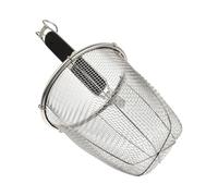 Zerodeko Panier à Nouilles Passoire Tamis Manuel 14 CM Poignée Noire Renforcée, Ustensile Cuisine Léger et Facile à Utiliser pour Pâtes et Raviolis la Maison