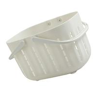 Zerodeko Panier de Rangement Blanc en Pp Grosse Capacité et Poignée, Panier D'épicerie Réutilisable pour Cosmétiques et Articles de Toilette Bureau Placard