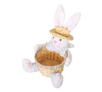Zerodeko Panier de Rangement de Pâques avec Figurine de Lapin Panier à Bonbons Décoratif pour Célébrations et Décorations Élégantes
