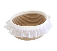 Zerodeko Panier de Rangement en Corde de Coton Macramé Petit Format 17,5x15x9 Cm Panier Décoratif pour Maquillage et Accessoires, Organisateur Multifonction pour Chambre et Bureau, Couleur