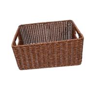 Zerodeko Panier Imitation Rotin Grand Capacité Rangement Bureau Multifonction Panier Décoratif Robuste Pour Accessoires Et Jouets Rangement Domestique Organisé