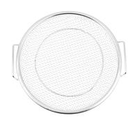 Zerodeko Panier Vapeur à Double Poignée en Acier Inoxydable Argenté, Assiette de Cuisson la Vapeur Ronde pour Légumes, Cuisine Maison et Égouttage des Aliments