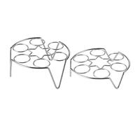 Zerodeko Paniers Vapeur Réutilisables et Résistants Lot de 2 pour Œufs en Acier Inoxydable Supports Créatifs pour Vapeur, Cuisine Maison