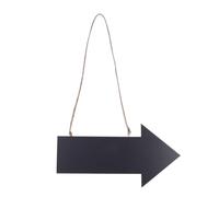 Zerodeko Panneau Ardoise Flèche Bois à Suspendre avec Ficelle Décoration Murale Rustique Noire Signalétique Créative pour Accueil et Pendaison de Crémaillère
