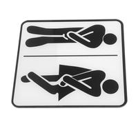 Zerodeko Panneaux de signalisation des toilettes hommes et femmes, plaque d'identification des toilettes en acrylique blanc, auto-adhésif, pour parking lots et coffee shops
