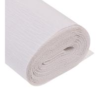 Zerodeko Papier Crépon Blanc 180G 50 X 250 CM Rouleau Extensible pour Bricolage DIY Fabrication de Fleurs en Papier Décoration Fête Artisanat Créatif et Emballage Présent